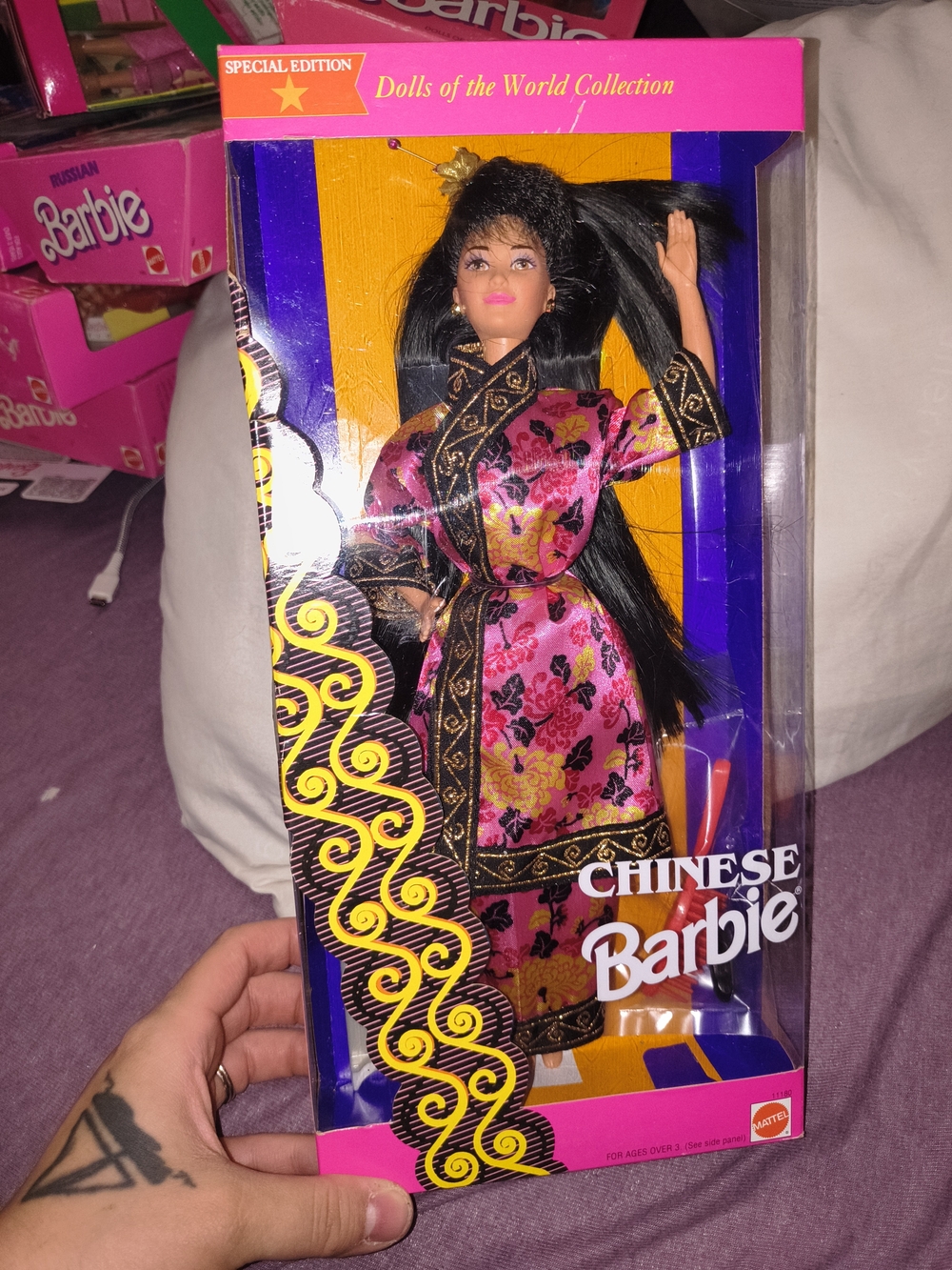Barbie Pink Floral Robe Doll - Barbie Dolls of the World